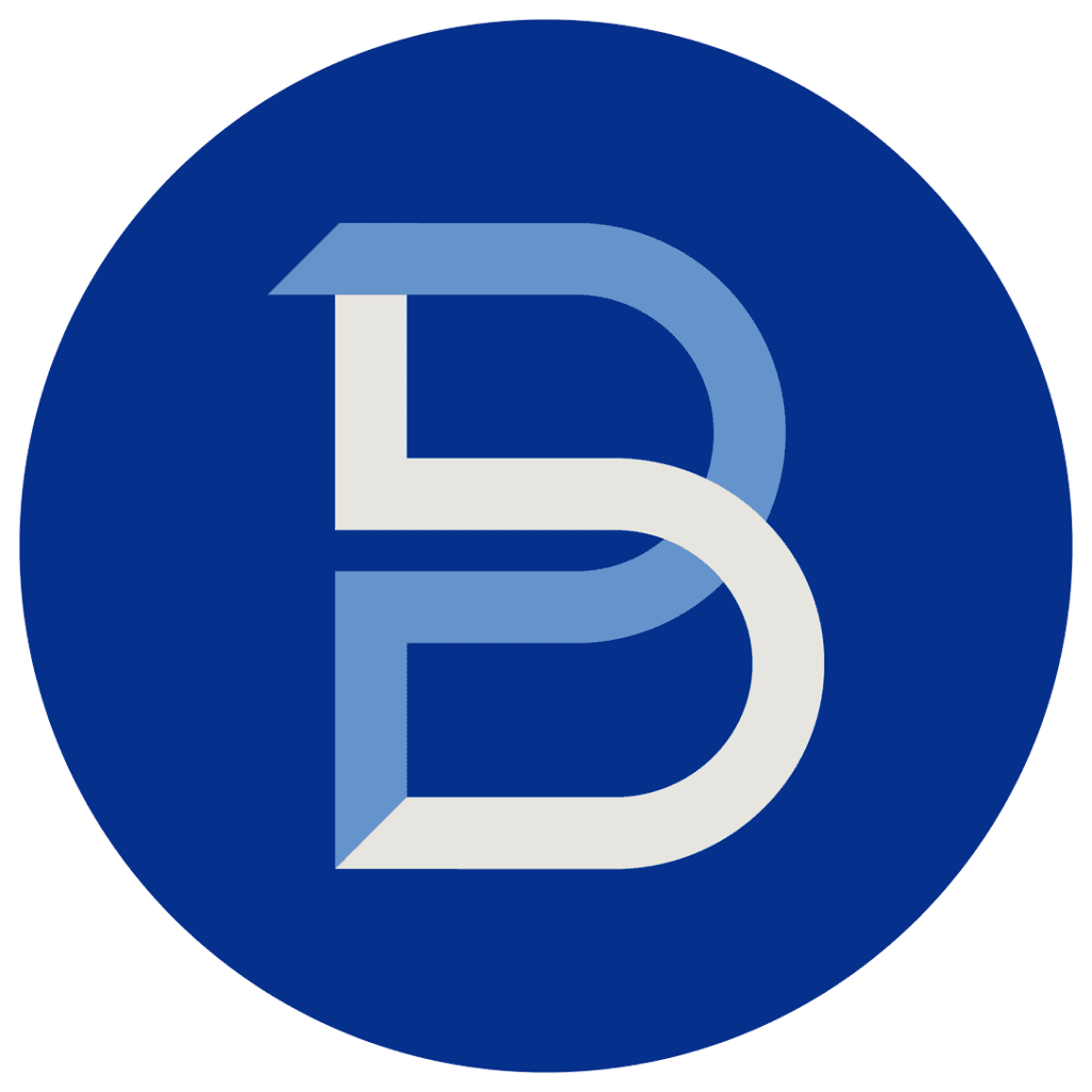 Blue Pocket logo icon featuring stylized 'BP' letters in shades of blue and white within a dark blue circle, representing one of the event management companies.