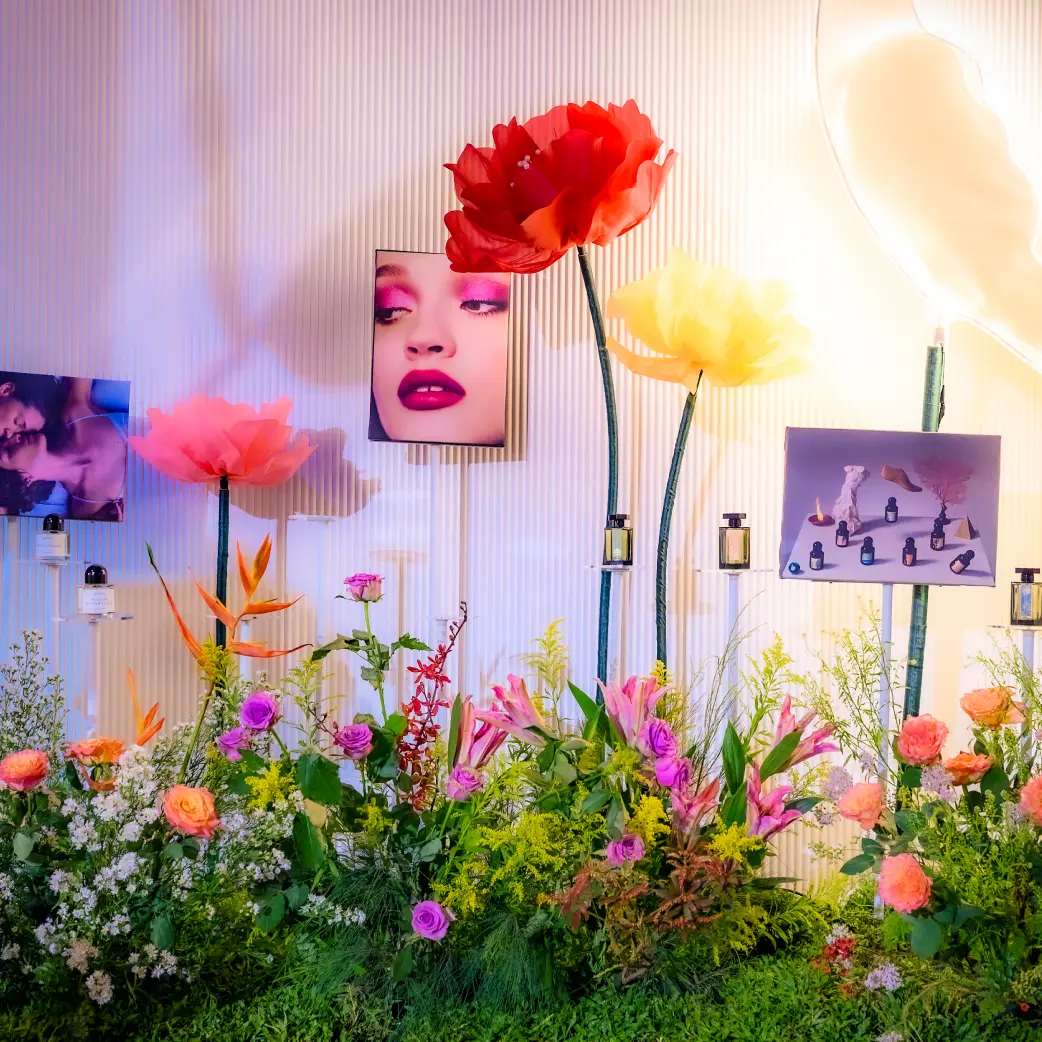 luxury perfume brand activation experiential marketing display