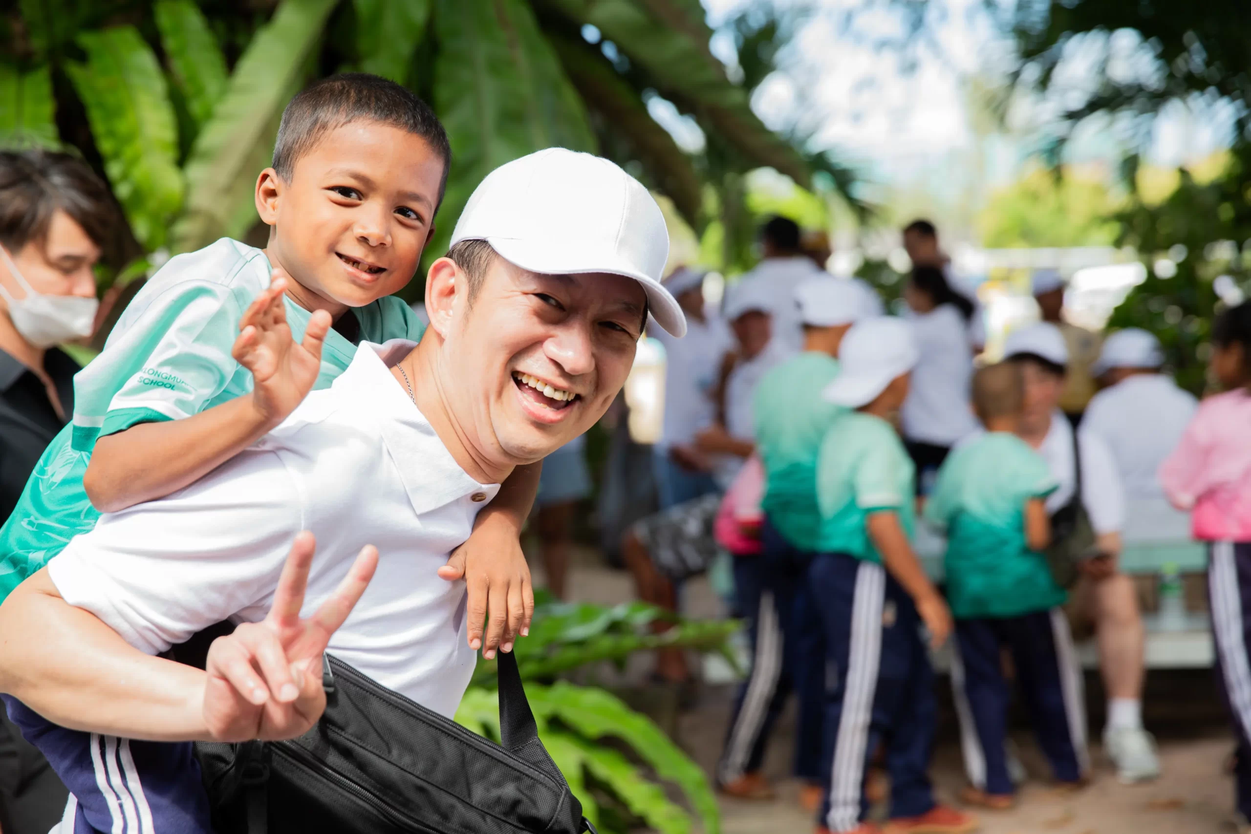 man-posing-with-children